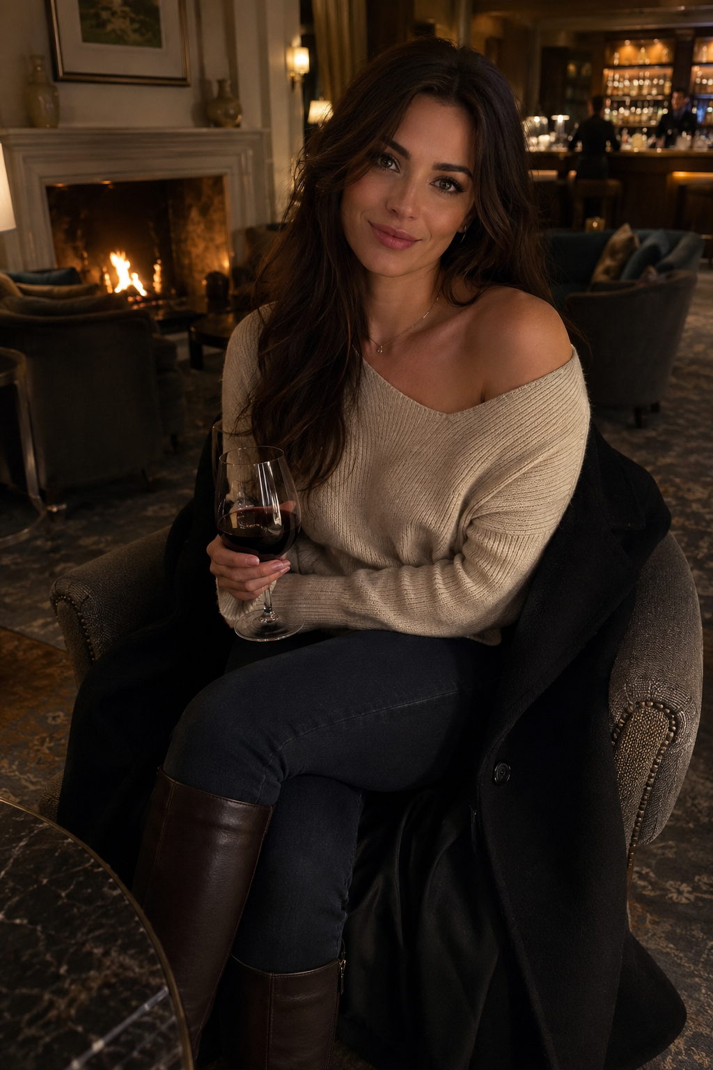 Aimee at a pub